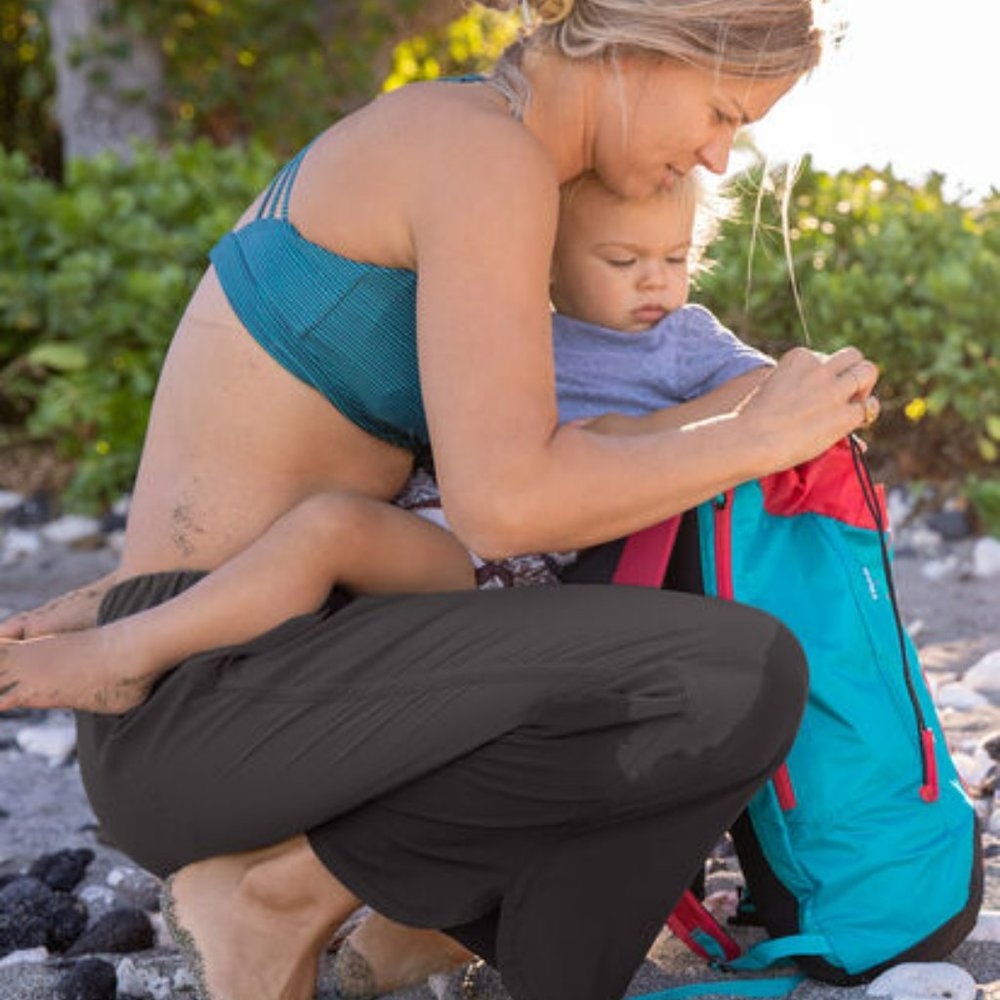 Title Nine Slaycation Wide Leg Cropped Pants Gray Sz Medium